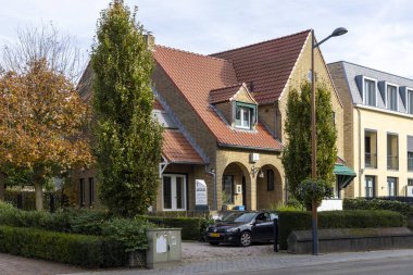 Valkenburg, Hollanda - 26 Ekim 2024: Hollanda 'nın güneyindeki şehir manzarası.