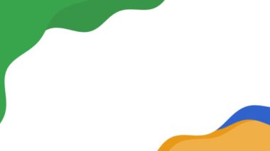 Yeşil Beyaz Mavi Sarı dalga hareket arkaplanı