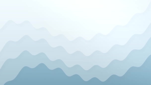 Azul Céu Nuvem Curva Acenando Movimento Gráfico Abstrato Fundo — Vídeo de Stock