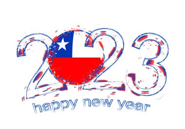 2023 yılında Şili bayrağıyla grunge stili.