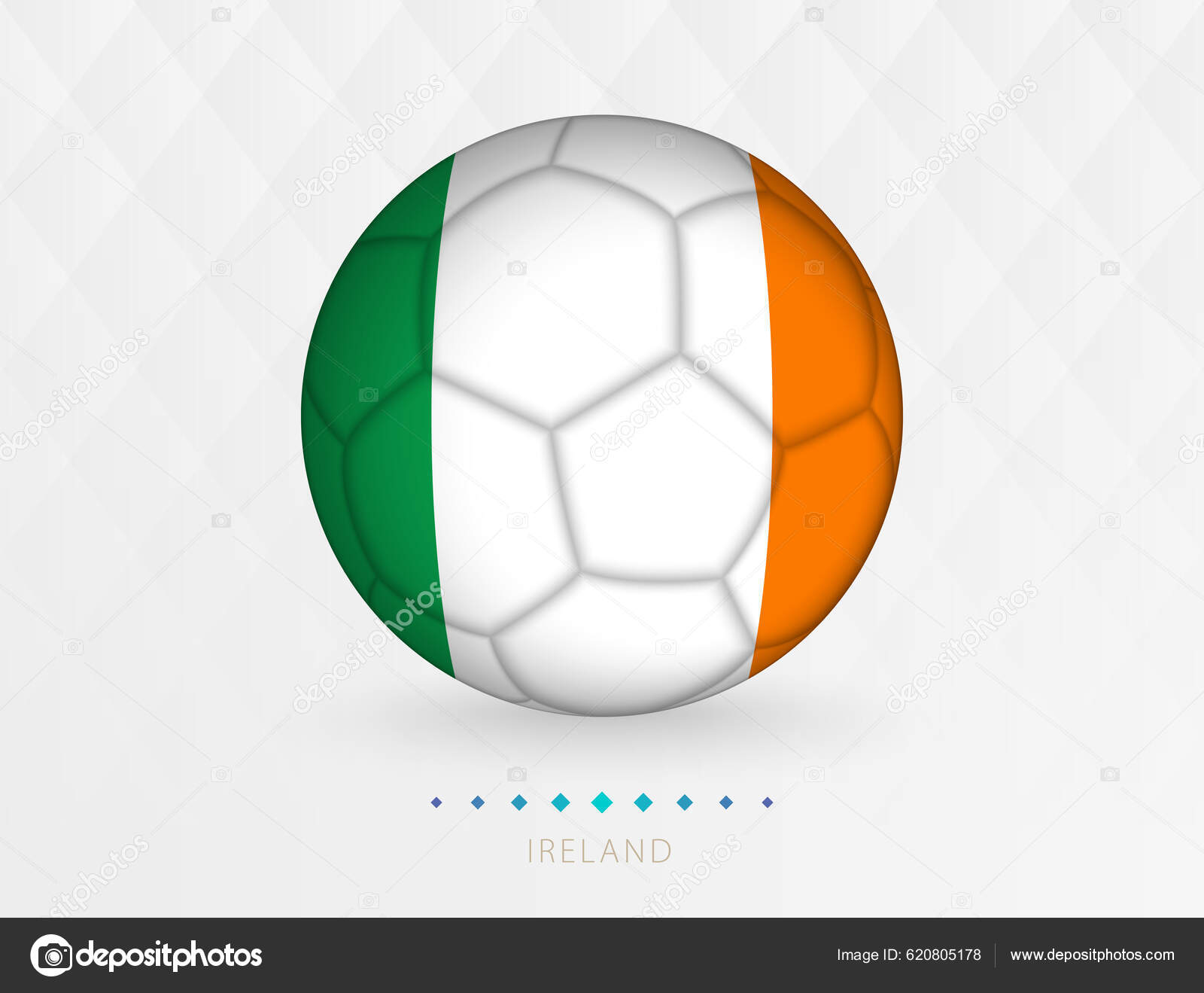 Jalkapallo Irlannin Lippu Kuvio Jalkapallo Irlannin Lippu Maajoukkue —  kuvapankkivektori ©boldg 620805178