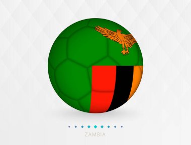 Zambiya bayrağı desenli futbol, Zambiya milli takımının bayraklı futbol topu.