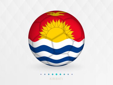 Kiribati bayrağı desenli futbol, Kiribati milli takımının bayraklı futbol topu.
