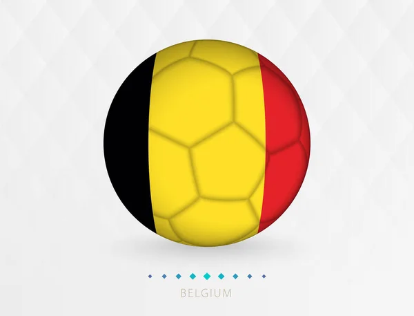 Fußball Mit Belgischem Fahnenmuster Fußball Mit Flagge Der Belgischen Nationalmannschaft — Stockvektor