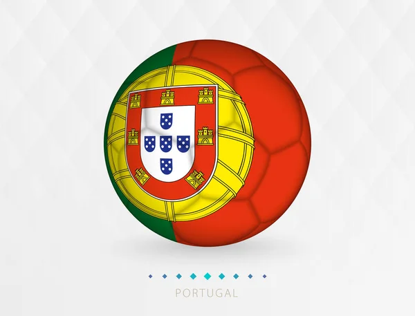 Balón Fútbol Con Patrón Bandera Portugal Balón Fútbol Con Bandera — Vector de stock