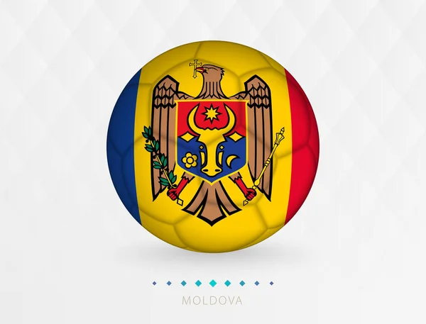 Fußball Mit Moldawischem Fahnenmuster Fußball Mit Fahne Der Moldawischen Nationalmannschaft — Stockvektor