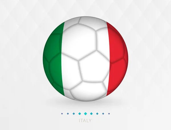 Ballon Football Avec Drapeau Italien Ballon Football Avec Drapeau Équipe — Image vectorielle