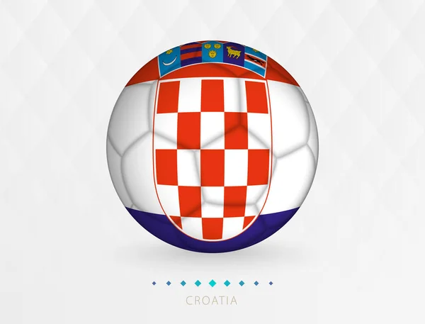Fotboll Med Kroatien Flaggmönster Fotboll Med Kroatiens Flagga Landslaget — Stock vektor