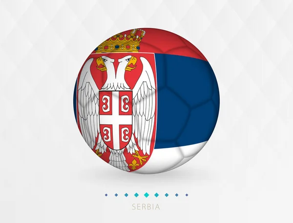 Fotboll Med Serbien Flagga Mönster Fotboll Med Flagga Serbien Landslag — Stock vektor