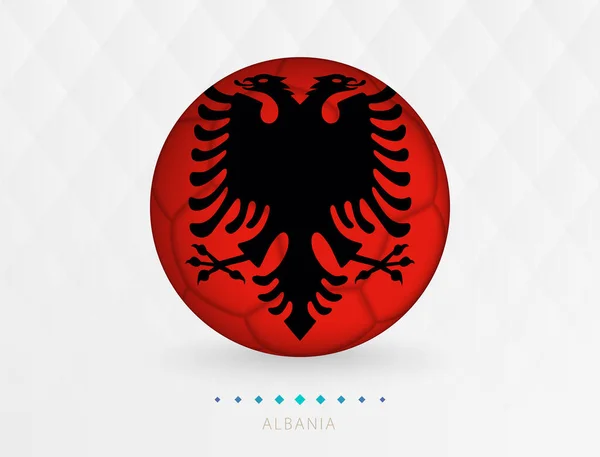 Balón Fútbol Con Patrón Bandera Albania Balón Fútbol Con Bandera — Archivo Imágenes Vectoriales