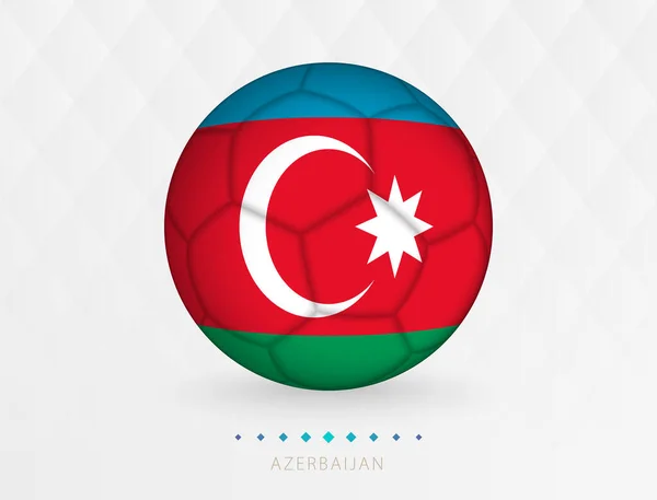 Azerbaycan Bayrak Desenli Futbol Azerbaycan Milli Takımının Bayraklı Futbol Topu — Stok Vektör