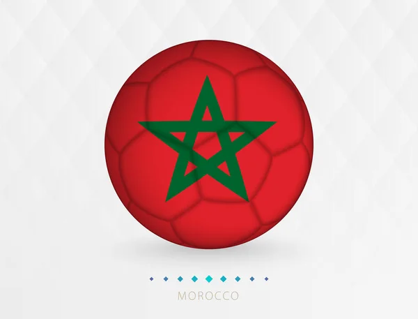 Футбольный Мяч Марокканским Флагом Футбольный Мяч Флагом Сборной Марокко — стоковый вектор