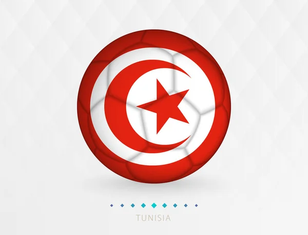 Fußball Mit Tunesischem Fahnenmuster Fußball Mit Der Fahne Der Tunesischen — Stockvektor