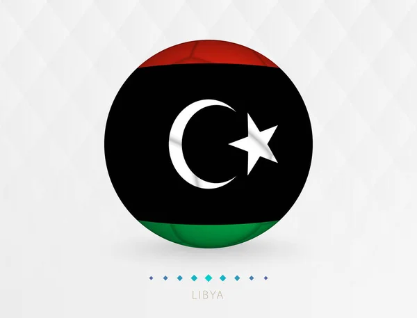 Labdarúgás Líbia Zászló Minta Foci Labda Zászló Líbia Nemzeti Csapat — Stock Vector