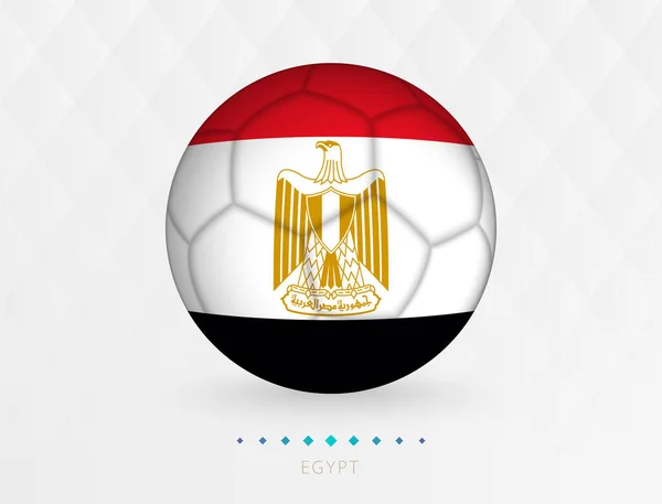 Pelota Fútbol Con Patrón Bandera Egipto Pelota Fútbol Con Bandera — Vector de stock