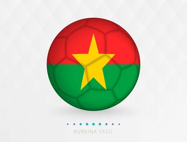 Fotbal Vlajkovým Vzorem Burkina Faso Fotbalový Míč Vlajkou Národního Týmu — Stockový vektor