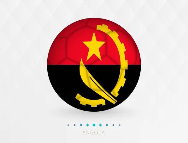 Pallone Calcio Con Motivo Bandiera Angola Pallone Calcio Con Bandiera — Vettoriale Stock