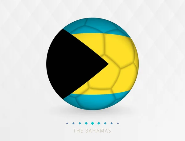 Balón Fútbol Con Patrón Bandera Bahamas Balón Fútbol Con Bandera — Archivo Imágenes Vectoriales