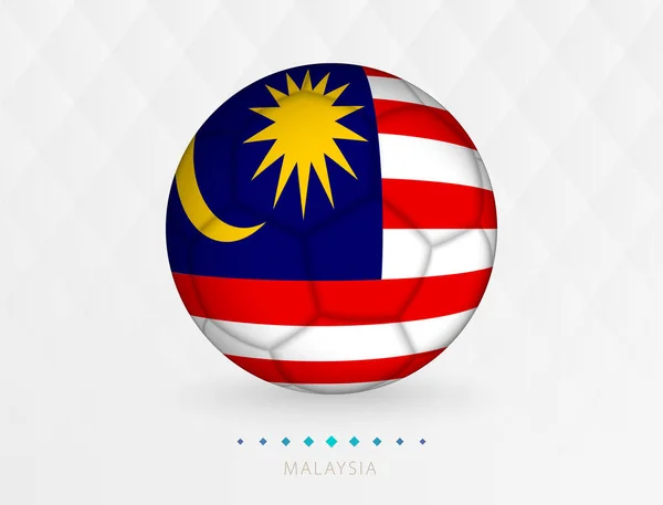 Football Ball Malaysia Flag Pattern Soccer Ball Flag Malaysia National — Stock Vector