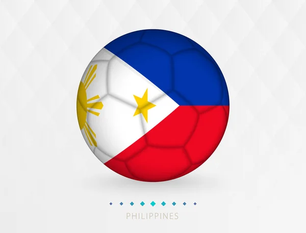 Fußball Mit Philippinischem Fahnenmuster Fußball Mit Flagge Der Philippinischen Nationalmannschaft — Stockvektor