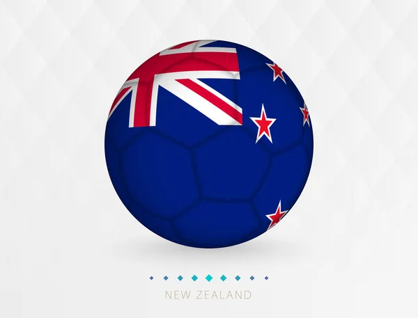Ballon Football Avec Motif Drapeau Néo Zélandais Ballon Football Avec — Image vectorielle
