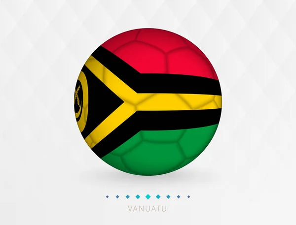 Bola Futebol Com Padrão Bandeira Vanuatu Bola Futebol Com Bandeira — Vetor de Stock