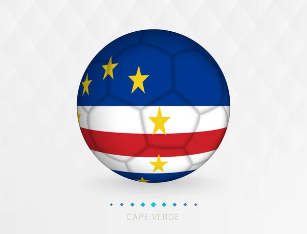 Bola Futebol Com Padrão Bandeira Cabo Verde Bola Futebol Com —  Vetores de Stock