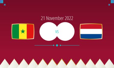 Senegal Hollanda 'ya karşı futbol maçı, uluslararası futbol yarışması 2022.