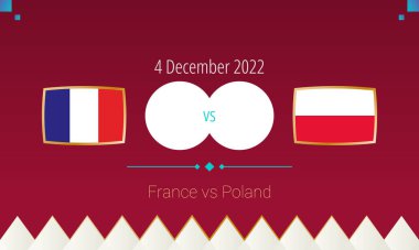 Fransa, Polonya 'ya karşı 16. Raunt, 2022 uluslararası futbol müsabakası. Karşıt simge.