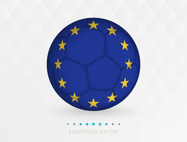 Ballon Football Avec Drapeau Union Européenne Ballon Football Avec Drapeau — Image vectorielle