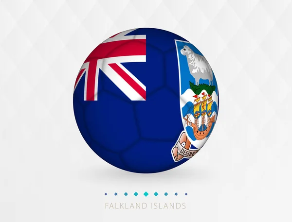 Ballon Football Avec Motif Drapeau Des Îles Falkland Ballon Football — Image vectorielle