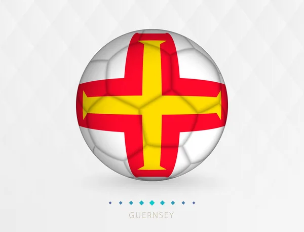 Ballon Football Avec Motif Drapeau Guernesey Ballon Football Avec Drapeau — Image vectorielle