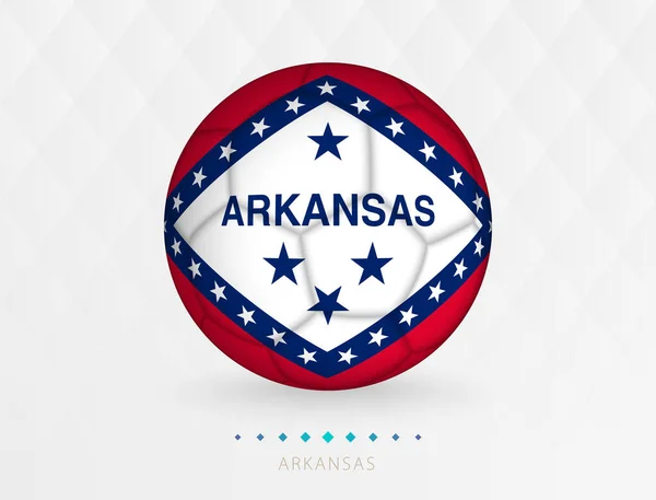 Футбольный Мяч Флагом Арканзаса Футбольный Мяч Флагом Сборной Арканзаса — стоковый вектор