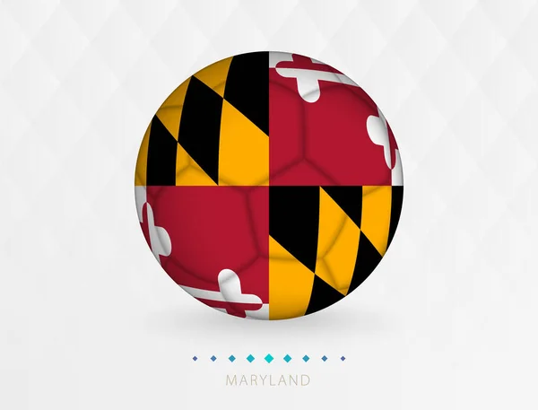 Maryland Bayrak Desenli Futbol Maryland Milli Takımının Bayraklı Futbol Topu — Stok Vektör