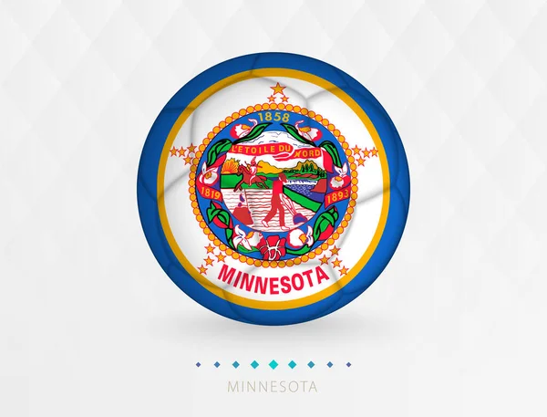 Bola Futebol Com Padrão Bandeira Minnesota Bola Futebol Com Bandeira — Vetor de Stock