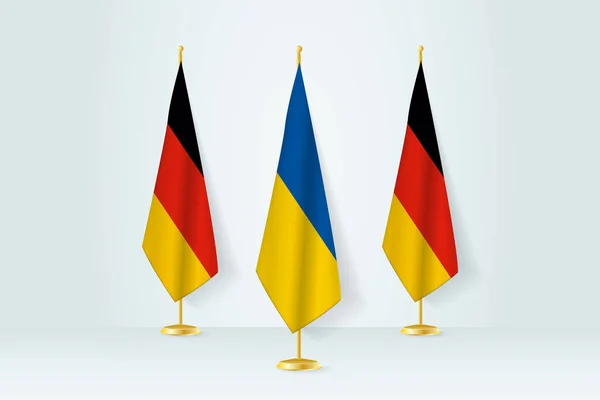 Ukrayna Almanya Arasındaki Buluşma Kavramı — Stok Vektör