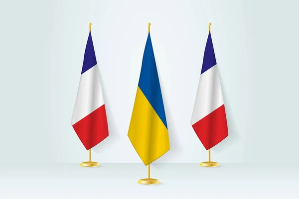 Möte Mellan Ukraina Och Frankrike — Stock vektor