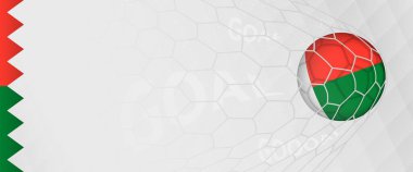 Madagaskar milli futbol takımının kalesinde Madagaskar bayraklı bir futbol topu tasarımı..