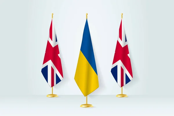Möte Mellan Ukraina Och Storbritannien — Stock vektor