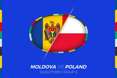Moldova, Avrupa futbol turnuvası elemeleri için Polonya 'ya karşı sembol, E Grubu.