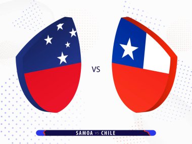 Samoa Şili ragbi maçına karşı, uluslararası ragbi yarışması 2023.