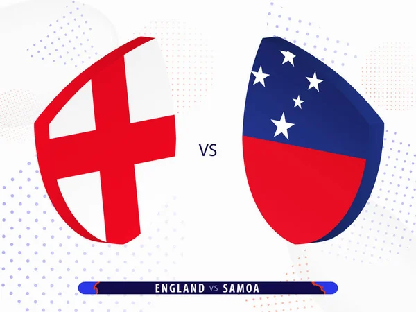 Anglia Samoa Rögbi Meccs Nemzetközi Rögbi Verseny 2023 — Stock Vector