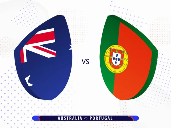 Australia Portugal Partido Rugby Competición Internacional Rugby 2023 — Vector de stock