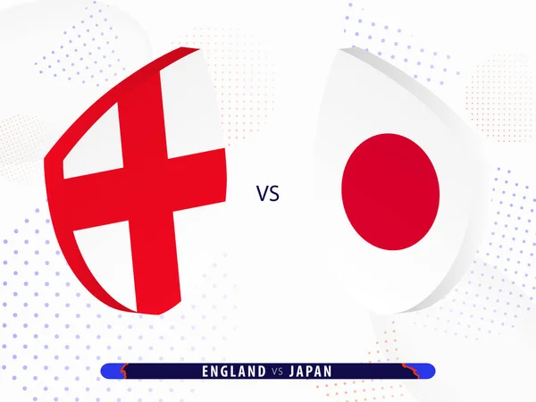 stock vector England vs Japan rugby match, international rugby competition 2023.