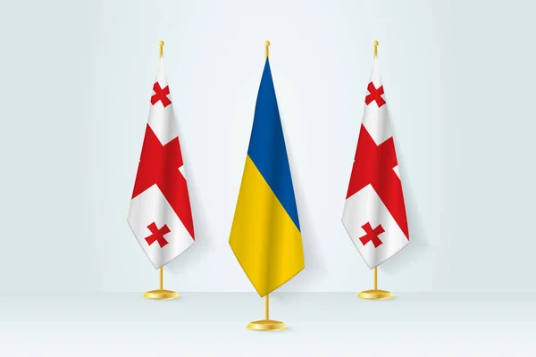 Möte Mellan Ukraina Och Georgien — Stock vektor