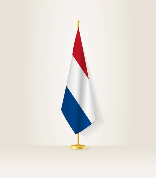 Netherlands Flag Flag Stand — Stock Vector