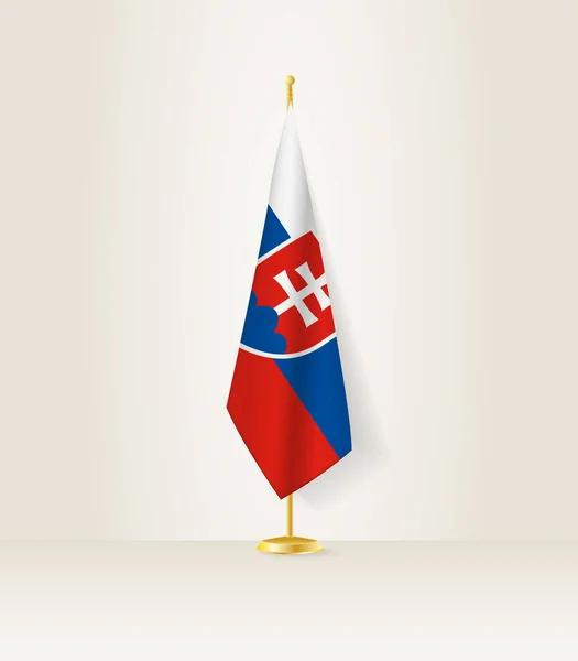 Slovenská Vlajka Vlajkovém Stánku — Stockový vektor