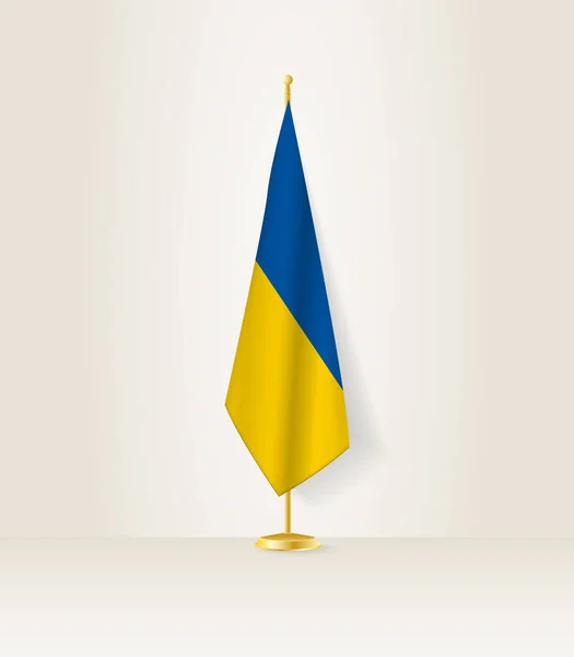Ukrajinská Vlajka Vlajkovém Stánku — Stockový vektor