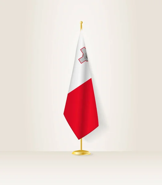 Bandera Malta Puesto Bandera — Archivo Imágenes Vectoriales
