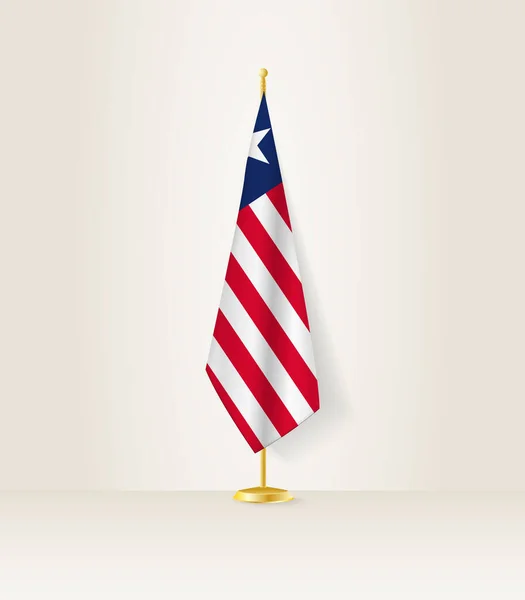Liberia Flag Flag Stand — Stock Vector